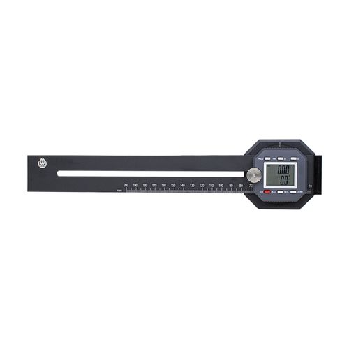 Gabarito digital para marcação e medição de comprimento e ângulo 0-200mm/0-8'' acabamento em cromo acetinado preto Werka 250-1747