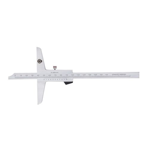 Paquímetro analógico de profundidade 0-150mm resolução 0.05mm base de 100mm precisão 0.05mm DIN862 Werka 211-0146