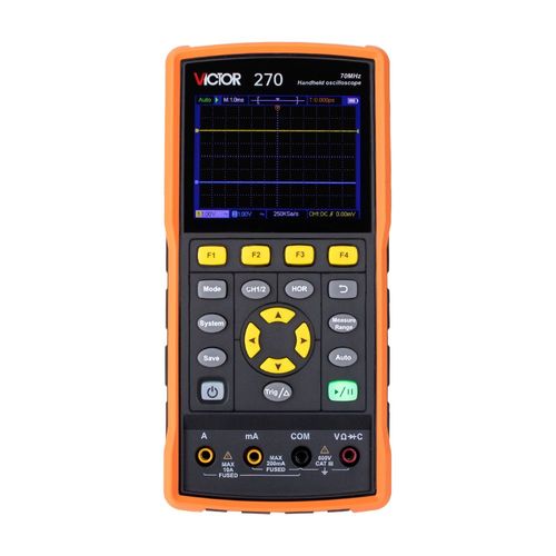 Osciloscópio portátil digital AC/DC Frequência 70MHz resistência capacitância Victor-Ruoshui 270
