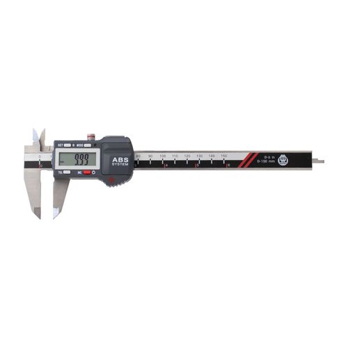 Paquímetro digital Absolute 150mm/6'' res. 0,01mm/.0005'' com saída de dados interface mini USB DIN 862 IP54 Werka 2203-150