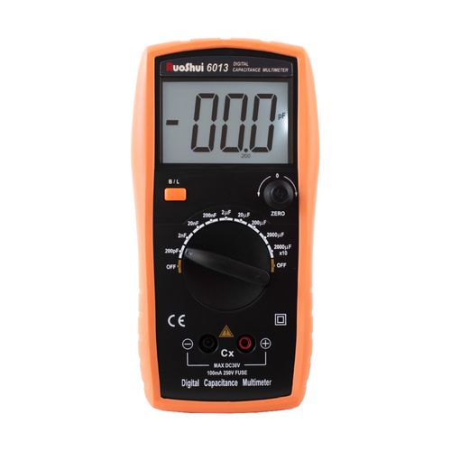 Capacímetro digital portátil faixa de teste 200pF ~ 20000uF máx. display 1999 Data Hold Victor-Ruoshui 6013