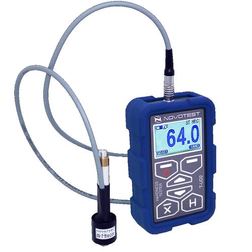 Durômetro digital portátil Leeb sonda tipo R HRC, HB, HV, HL - ASTM A956 ASTM E140 NOVOTEST T-D2-R