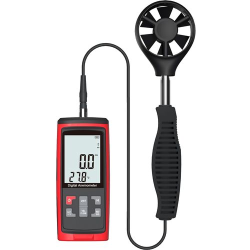 Anemômetro digital 0~45m/s velocidade do vento, temperatura e fluxo retenção de dados haste retrátil Novotest.br GT8915