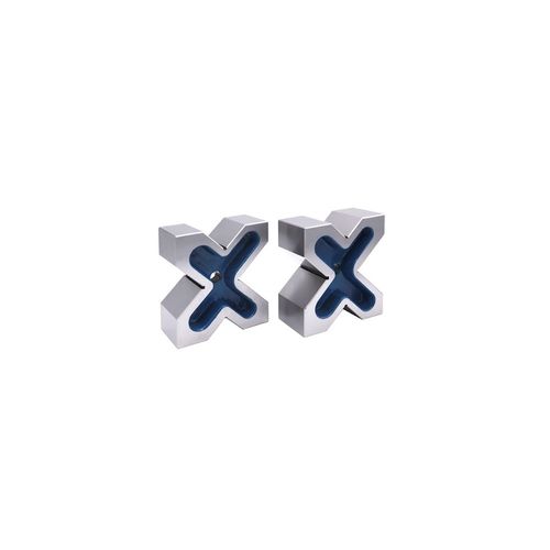 Par de bloco em X 90x200x170mm Classe 1 precisão ±0,016mm em ferro fundido retificado usinado e ajustado em pares Werka 236-0429