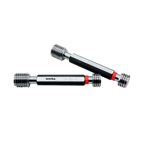 Calibrador de rosca tampão M8x1.25 Passa/Não passa DIN13 6H Werka 5109-08-13