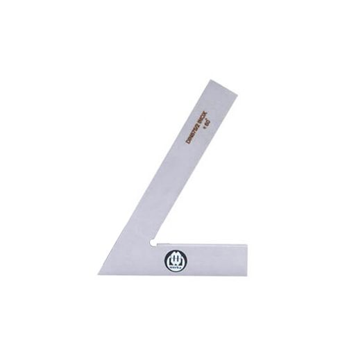 Esquadro de ângulo agudo 60° 100x70mm seção 20x5mm DIN875/2 tipo plano feito em aço inoxidável Werka 240-2157