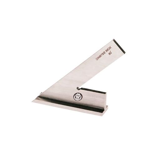 Esquadro de ângulo agudo 60° 150x100mm seção 20x5mm DIN875/2 Com base feito em aço inoxidável Werka 240-2232