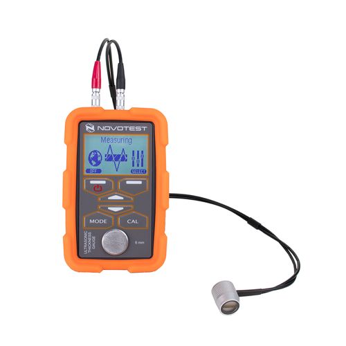 Medidor de espessura ultrassônico IP65 sonda de 5 Mhz - P112-5-10/2 - faixa de medição 0,8-500mm NOVOTEST UT-1M-10-5
