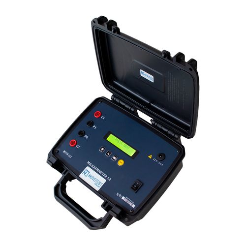Milliohmimetro Digital teste de para-raios display LCD 3 ½ Dígitos 0 a 1999mOhmx0,1mOhm Corrente de teste 1A Novotest.br NTM-02