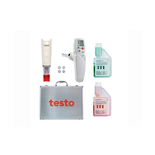 Kit medidor de PH e medidor de temperatura para meios semi-sólidos Testo 0563 2052