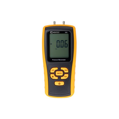 Manômetro de Pressão C/ Faixa de Medição 35kPa Unidades de Pressão Selecionáveis e Desligamento Automático NOVOTEST.BR GM520