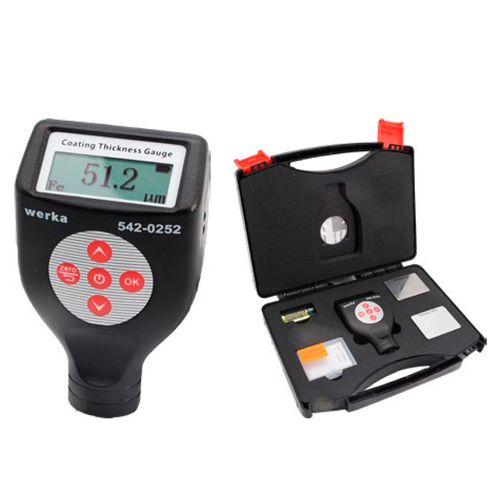 Medidor de camadas digital 0-1500µm ferroso resolução 0.1µm medição única e continua Werka 542-0252