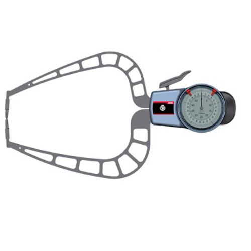 Medidor de ranhura externa analógico 0-50mm resolução 0.05mm precisão ±0.05mm IP65 Tolerância Werka 4310-050
