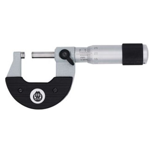 Micrômetro externo 25-50mm Res. 0.01mm dedal de fricção com catraca DIN 863 Werka 3119-50