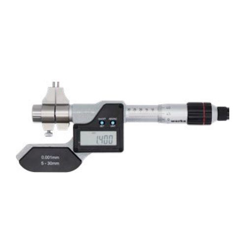 Micrômetro interno tipo paquímetro 125-150mm resolução 0.001mm precisão ±0.005mm IP65 Werka 3222-150