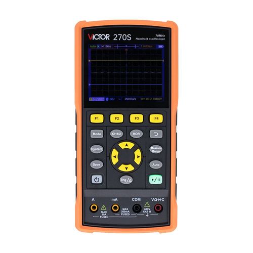 Osciloscópio portátil digital 1000V AC/DC Frequência 70MHz Victor-Ruoshui 270S