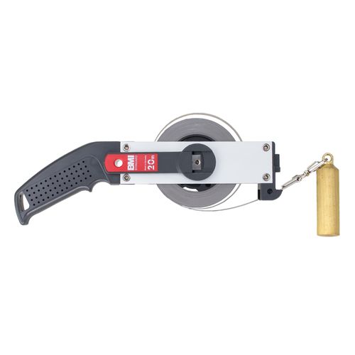 Trena de Profundidade 20 Metros com Prumo N.10 de latão graduado Fita Inox 13mm Corpo em alumínio Fabricada na Alemanha BMI 509014020L