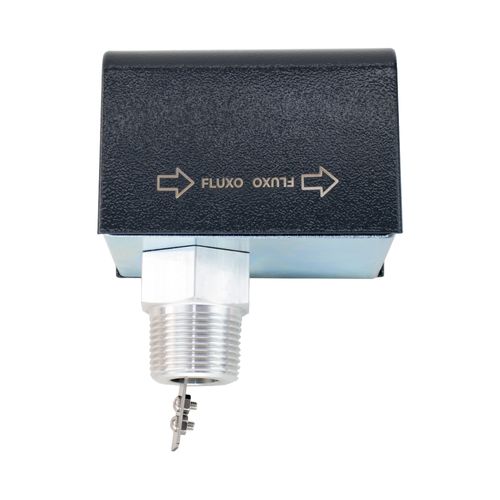 Chave de fluxo para líquidos não corrosivos 10kgf Ø1''NPT-M cabeçote em alumínio tampa IP65 Novotest.br NOVFLUX-2011