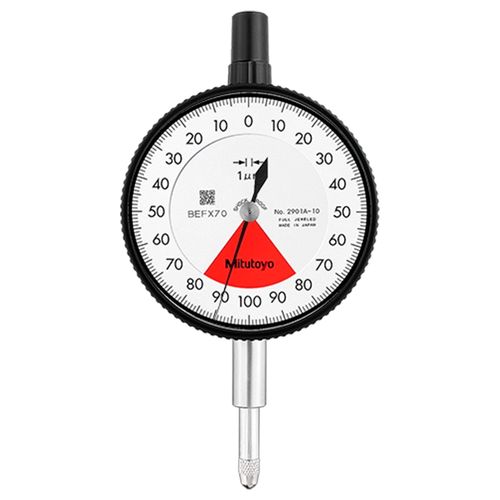 Relógio Comparador 0,16mm resolução 0,001mm Volta Única Tampa Com Orelha Mitutoyo 2901A-10