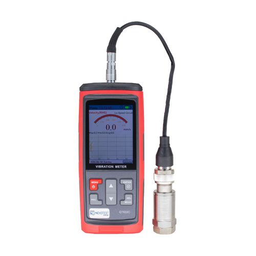 Medidor de vibração digital TFT LCD aceleração velocidade deslocamento alta/baixa frequência dados em espera Novotest.br GT633C