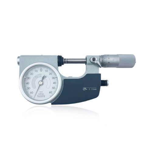 Micrômetro com Relógio e batente de retração rápida 0-25mm resolução 0,001mm Mitutoyo 510-121