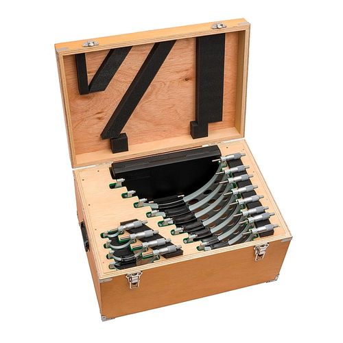 Conjunto de micrômetros externos com catraca 0-300mm resolução 0,01mm (12 unidades) Mitutoyo 103-914-50