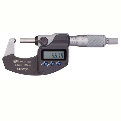 Micrômetro digital de tubo com batente esférica 0-25mm resolução 0,001mm IP65 ABSOLUTE INC HOLD Mitutoyo 395-251-30