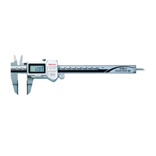 Paquímetro Digital Absolute IP67 com Bico de Medição tipo Faca 0-150mm 0,01mm com Saída de Dados com Roldana Mitutoyo 573-634-20