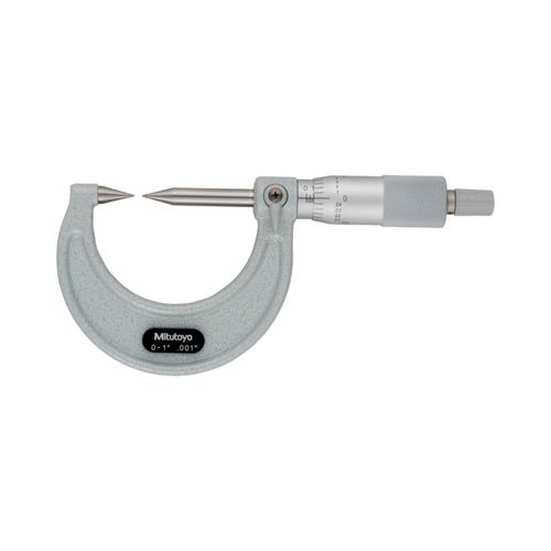 Micrômetro externo de ponta fina 0-1'' resolução 0,001'' ponta em carboneto 30° Mitutoyo 112-237