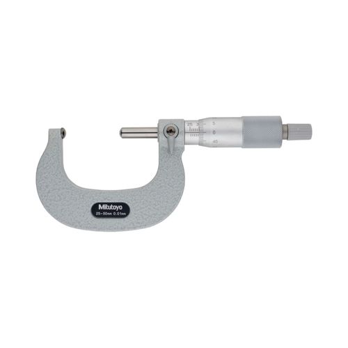 Micrômetro externo para tubos 25-50mm resolução 0,01mm batentes esféricos Mitutoyo 115-216