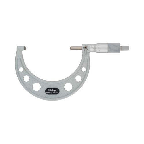 Micrômetro externo para tubos 75-100mm resolução 0,01mm batentes esféricos Mitutoyo 115-218