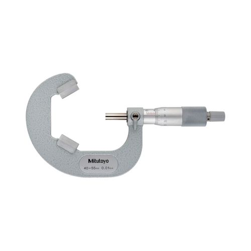 Micrômetro Externo 40-55mm resolução 0,01mm Batente em V 60° para ferramentas com 3 canais Mitutoyo 114-104