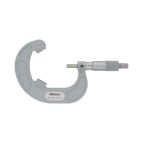 Micrômetro Externo 55-70mm resolução 0,01mm Batente em V 60° para ferramentas com 3 canais Mitutoyo 114-105