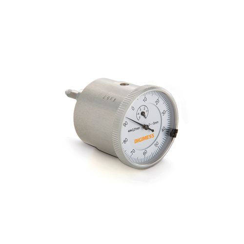 Relógio comparador 0-5mm / 0,01mm fuso perpendicular ao mostrador Digimess 121.327