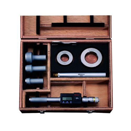 Conjunto de micrômetro interno digital de 3 pontos 50-100mm resolução 0,001 IP65 PRESET HOLD ABSOLUTE INC saída de dados Mitutoyo 468-974