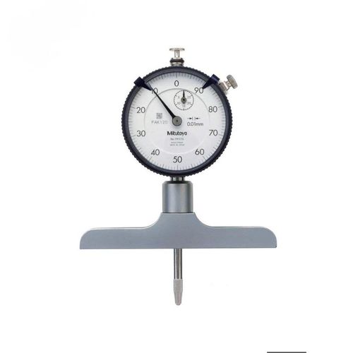 Medidor de Profundidade Base 63mm e Pontas Intercambiaveis 0-210mm 0,01mm Hastes de Extensão 30,60,90mm Mitutoyo 7213