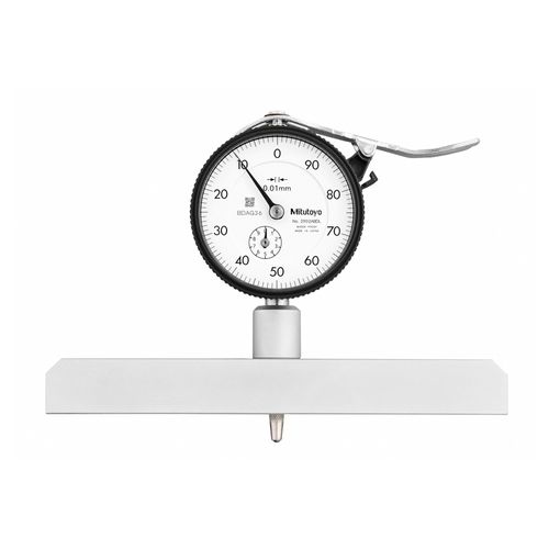 Medidor de Profundidade Base 150mm e Pontas Intercambiaveis 0-210mm 0,01mm Hastes de Extensão 10, 20, 30, 30, 100mm Mitutoyo 7221A