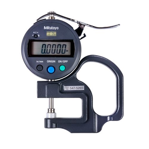 Medidor de Espessura Digital 0-12mm 0,001mm 0-0,47'' 0,0001'' polegada Profundidade do Arco 30mm Mitutoyo 547-526S