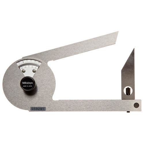 Transferidor de Ângulo Básico 137mm resolução 5' com lâmina de 30° e 60° Mitutoyo 187-201