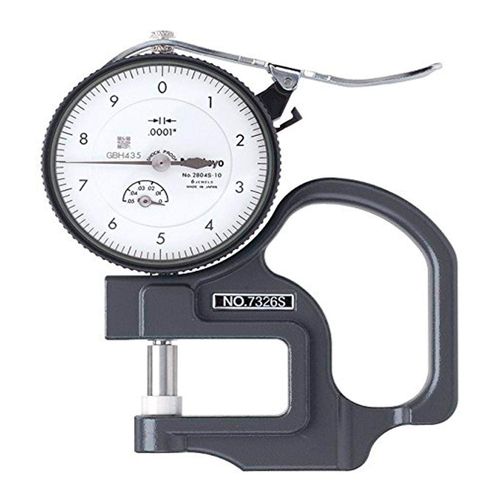 Medidor de Espessura Manual Faces de Cerâmica Alcance 0,05'' 0,0001 polegadas Profunfidade do Arco 30mm Mitutoyo 7326S