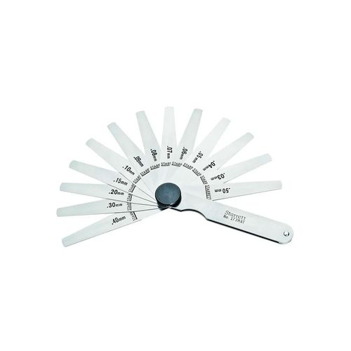 Calibrador de Folga Capacidade 0,03 a 0,50mm Espessura 77mm 13 Lâminas Afiladas Starrett 173mat