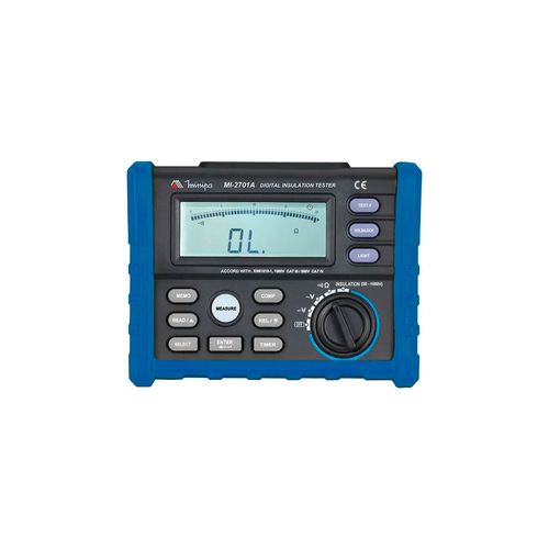 Megôhmetro Resistência 20 a 200O hms Tensões de Teste 50/100/250/500/1000 V Minipa MI-2701A