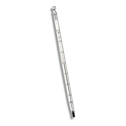 Termômetro químico escala externa -10+110°C resolução 1°C precisão ±1°C Hg refletor azul 260+5mm Incoterm 5045