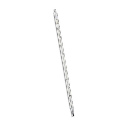 Termômetro químico escala interna –10+360°C resolução 1°C precisão ±1°C Hg refletor-azul 340+5×7-8mm Incoterm 5017