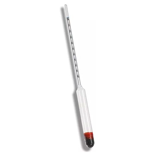 Densímetro Álcool 00/10:0,1 % de Volume 330 mm Calibrado a 20 °C Incoterm 5528.9