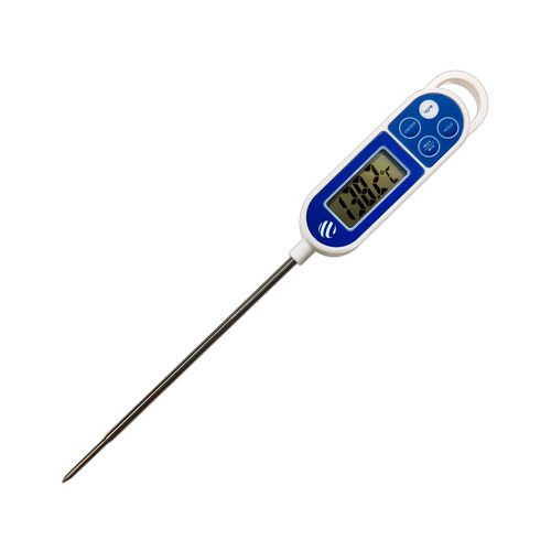 Termômetro digital tipo espeto -50+300°C resolução 0,1°C exatidão ±1°C resistente à água máximo mínimo Incoterm T-DIV-0158.00