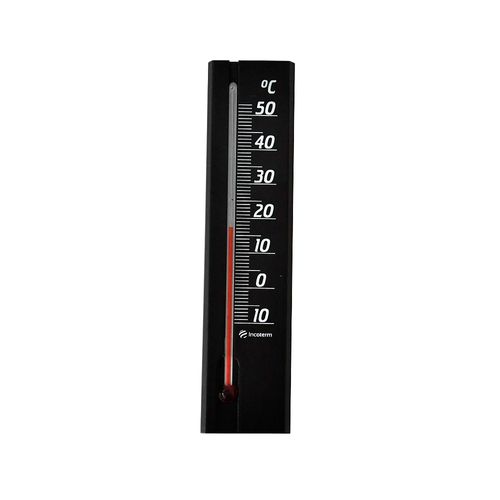 Termômetro ambiente com base em madeira preto -10-50°C Incoterm TA 229.08.1.00