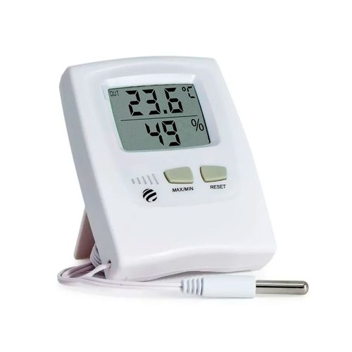 Termo-baro-higrômetro digital interno 0+60°C 0-99%UR externo -30+60°C 20-95%UR pressão 960-1040 hPa  Relógio Incoterm 7606.16.0.00