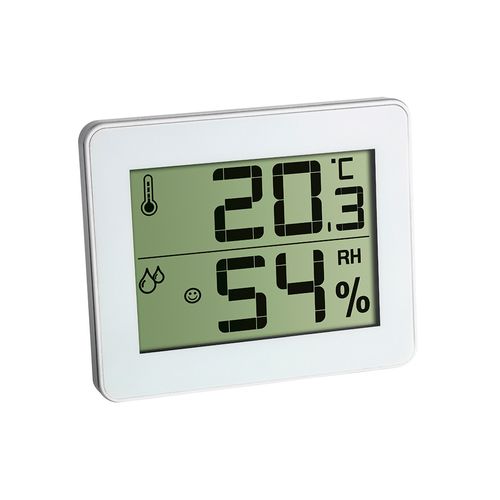 Termo-higrômetro digital com relógio Black -20+50°C 20-99%UR resolução 0,1°C/1%UR Incoterm A-DIV-0078.00