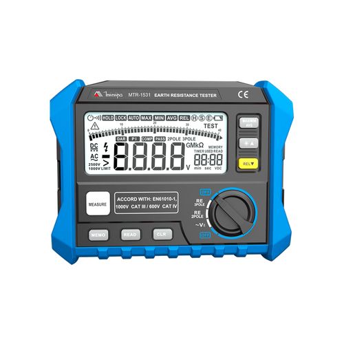 Terrômetro digital 3Ohm~4KOhm 3 2/3 dígitos CAT III 1000V CAT IV 600V Minipa MTR-1531